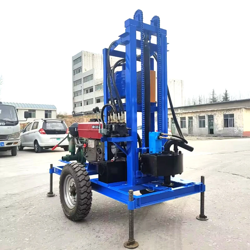 Customized 180m Wheeled Mobile Drill 30HP Diesel High-Efficiency Precision Water Well Drilling Rig