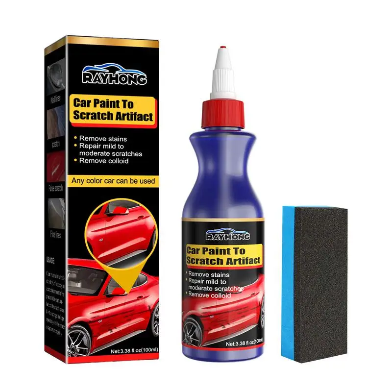 Automotive Paint Care Agent 100ml Car Scratch Remover Car Detailing Shiny Car Stuff Scratch Remover Restorer With Sponge Polish