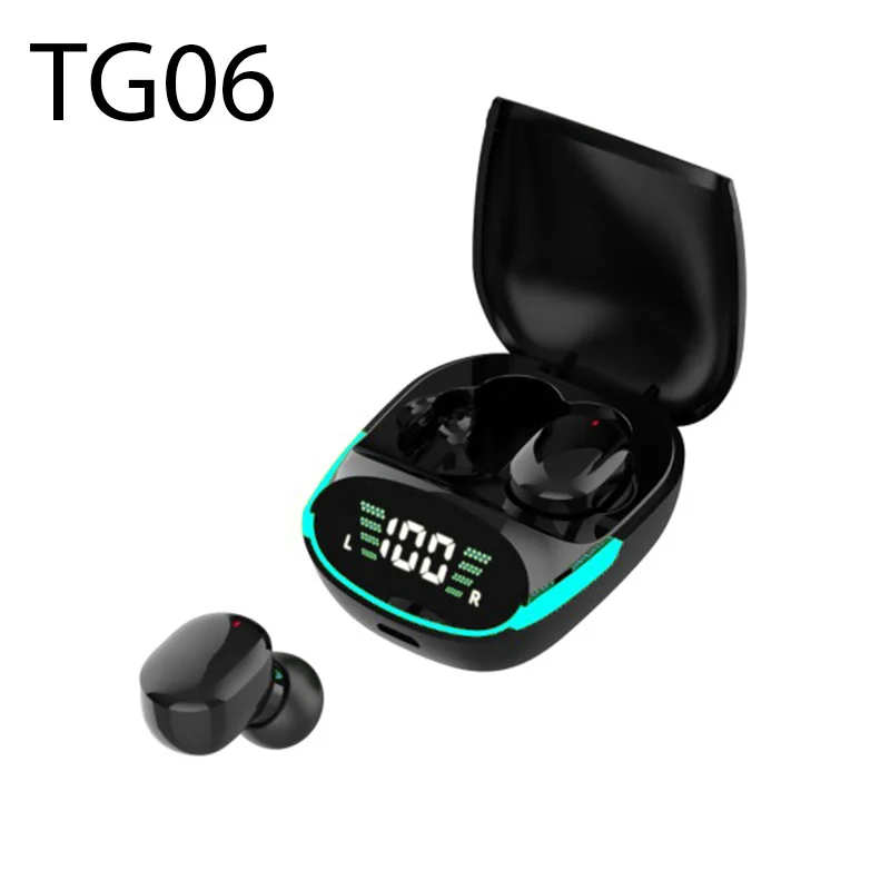 

TG06 Wireless Bluetooth Headset TWS Earphone HIFI Bass Stereo Earbud With Mic Touch Control in Ear Headphone for All Smartphone