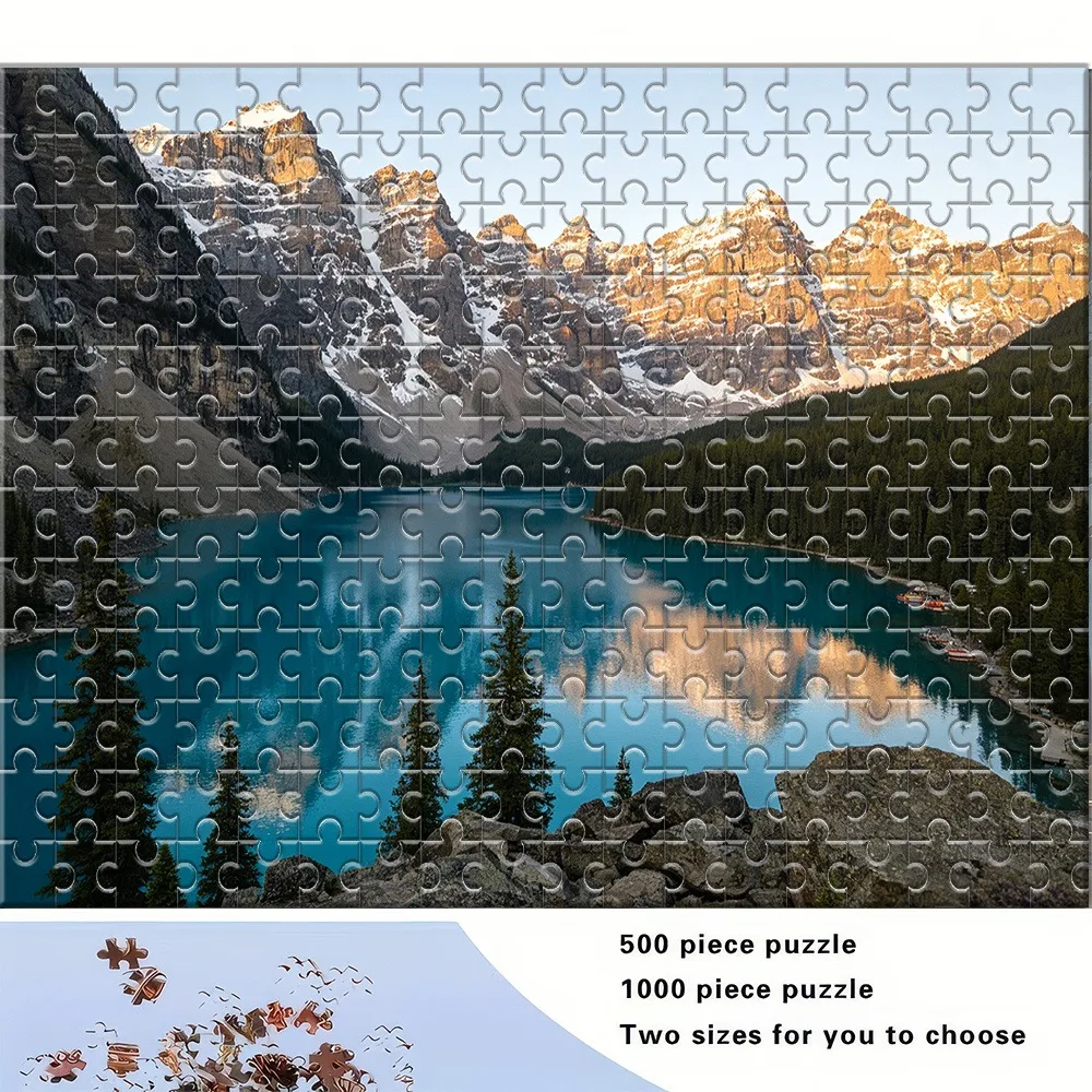 35/300/500/1000pcs Personalized Custom Photo Puzzle Tourist Photos Multiple Sizes Available