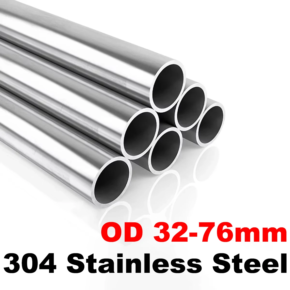 1Pcs 50/30/20/10cm 304 Seamless Stainless Steel Tube Capillary Pipe OD32-76mm ID30-74mm