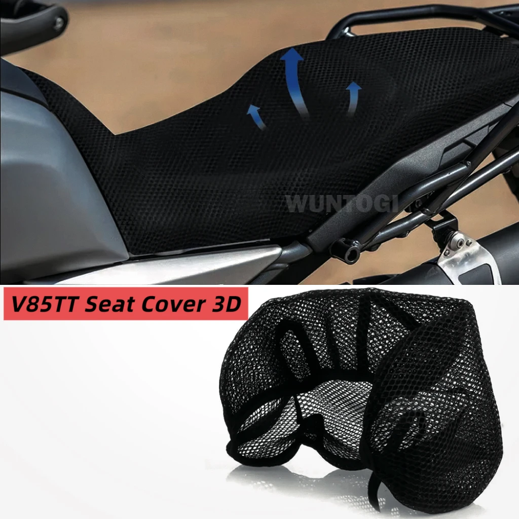 V85TT 3D Mesh Motorcycle Seat Cover Breathable Airflow Cushion Waterproof Sunproof Saddle For MOTO GUZZI V85TT New