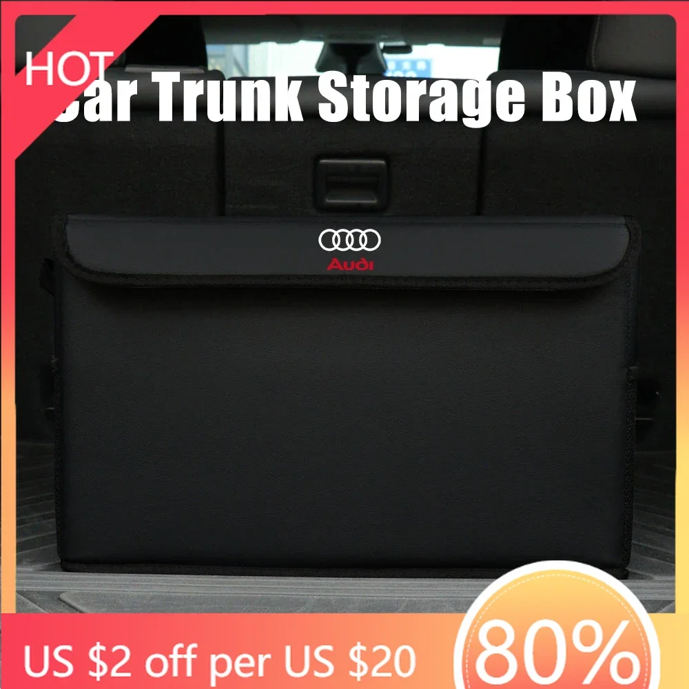 

2025 Горячий кожаный органайзер для автомобильного багажника большой емкости для Audi SLIEN A1 A3 8P A4 B5 B6 B7 B8 A5 A6 C5 C6 C7 A7 A8