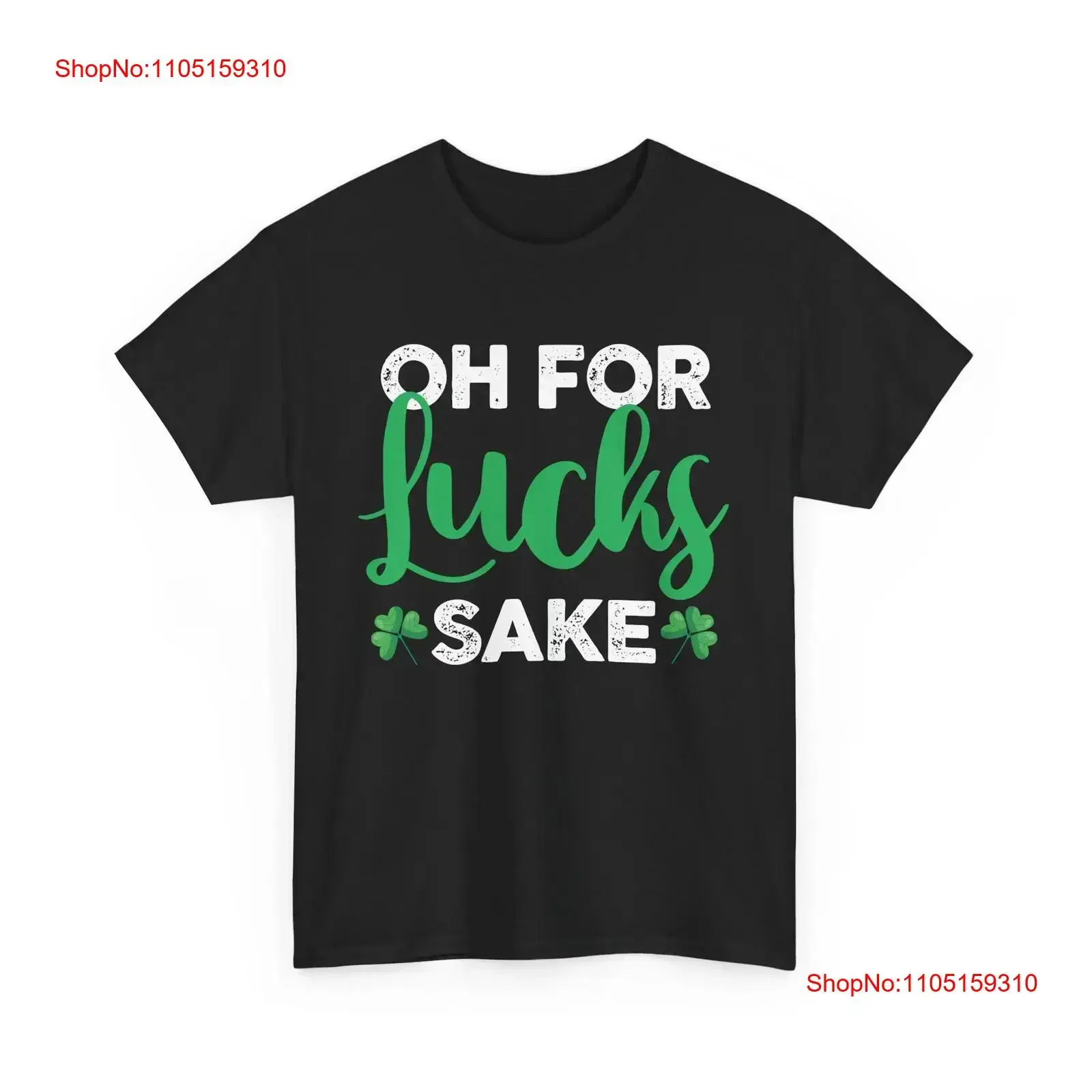 عيد القديس باتريك البرسيم الأيرلندي شامروك أوه للحظ ساكي تي شيرت عتيق مغسول أنيق ناعم مصمم ملابس مريحة