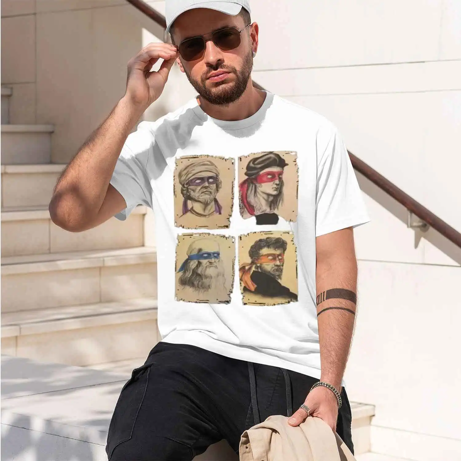 Science Turtles Mutant Tees Humor Print Grh d Short Sve Street fashion couple T-shirt 2026 New Model Short-sleeve crewneck T-Shi