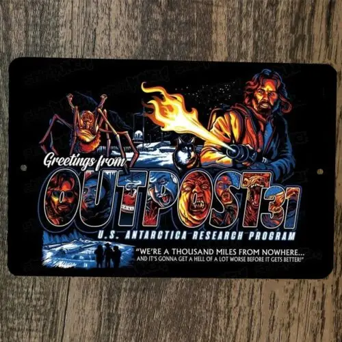 Greetings from Outpost 31 US Antarctica Research Program 8x12 Metal Wall Sign