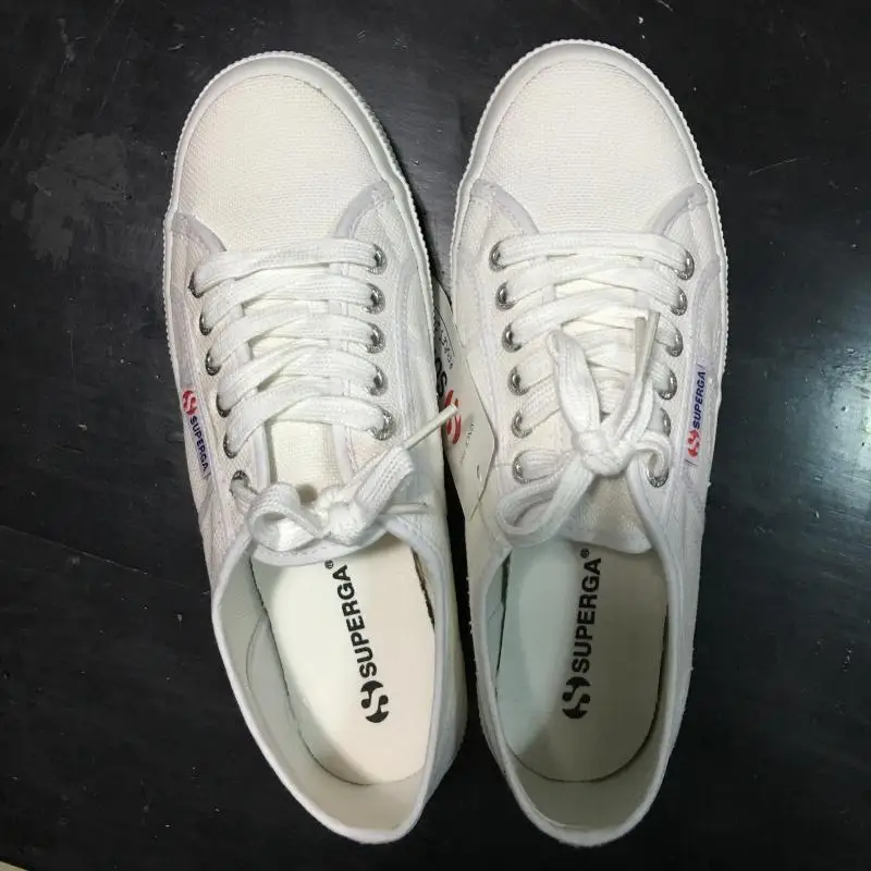 Genuine Goods Superga Huber Canvas Shoes Comfortable Casual Lace-up 2750 COUPLE'S Spring and Summer White Shoes Women