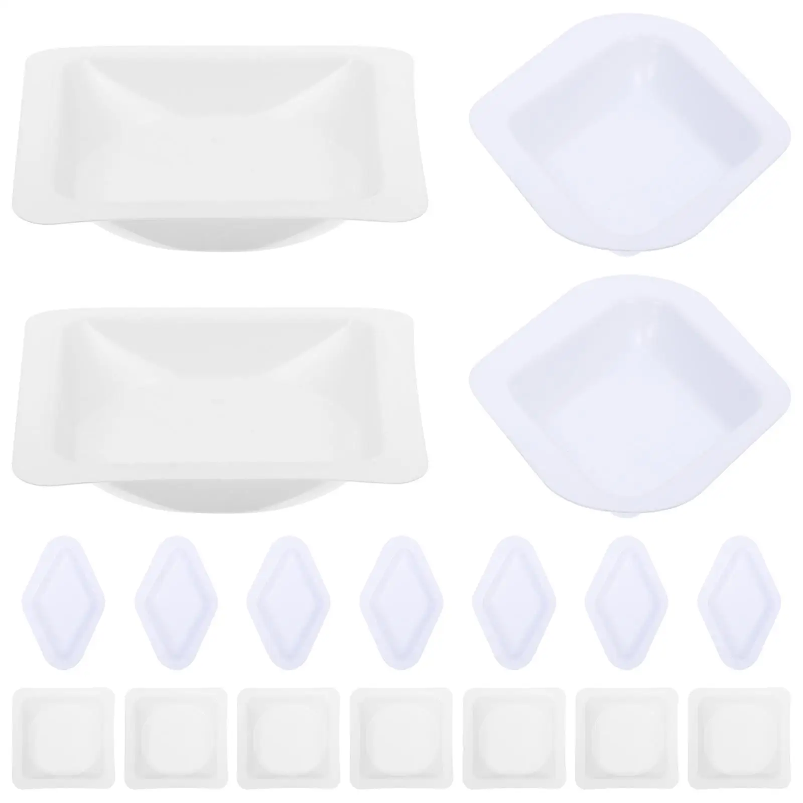 

100 Pcs Weighing Dishes Plastic Laboratory Powder Sample Plates Boats Tray Pans Petri Dish Teaching Equipment Storage Use