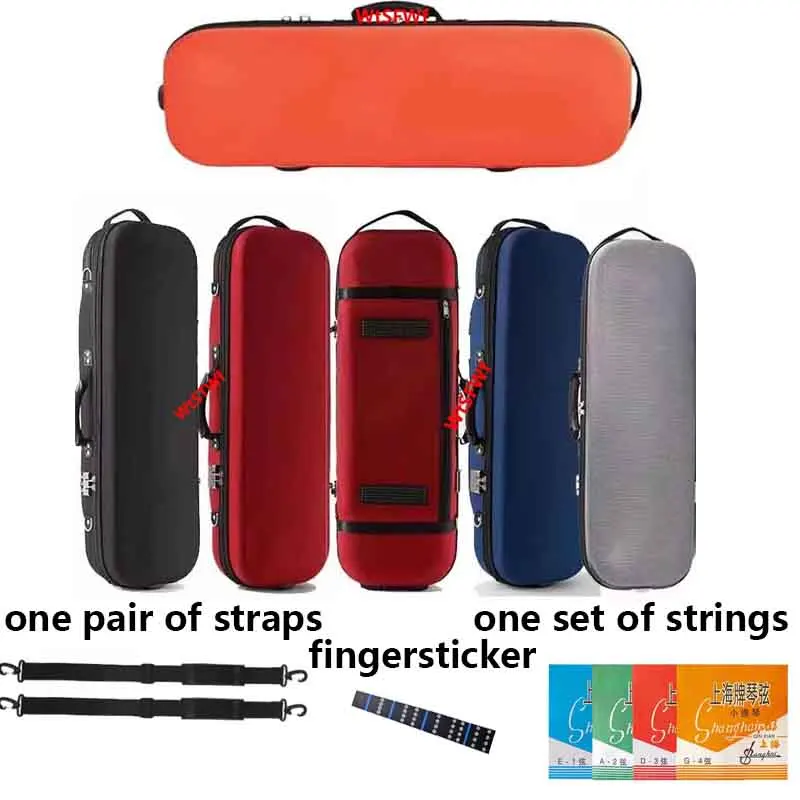 USA low tax Multicolor Square violin case 4/4 3/4 shockproof composite fiber violin professional case grid square box