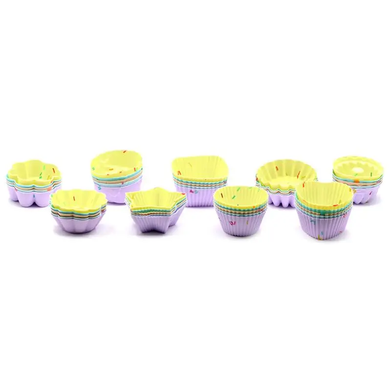 New 20 Pack Silicone Mafin Cup Small Cake Cup Baking Mold White Jelly Pudding Mold