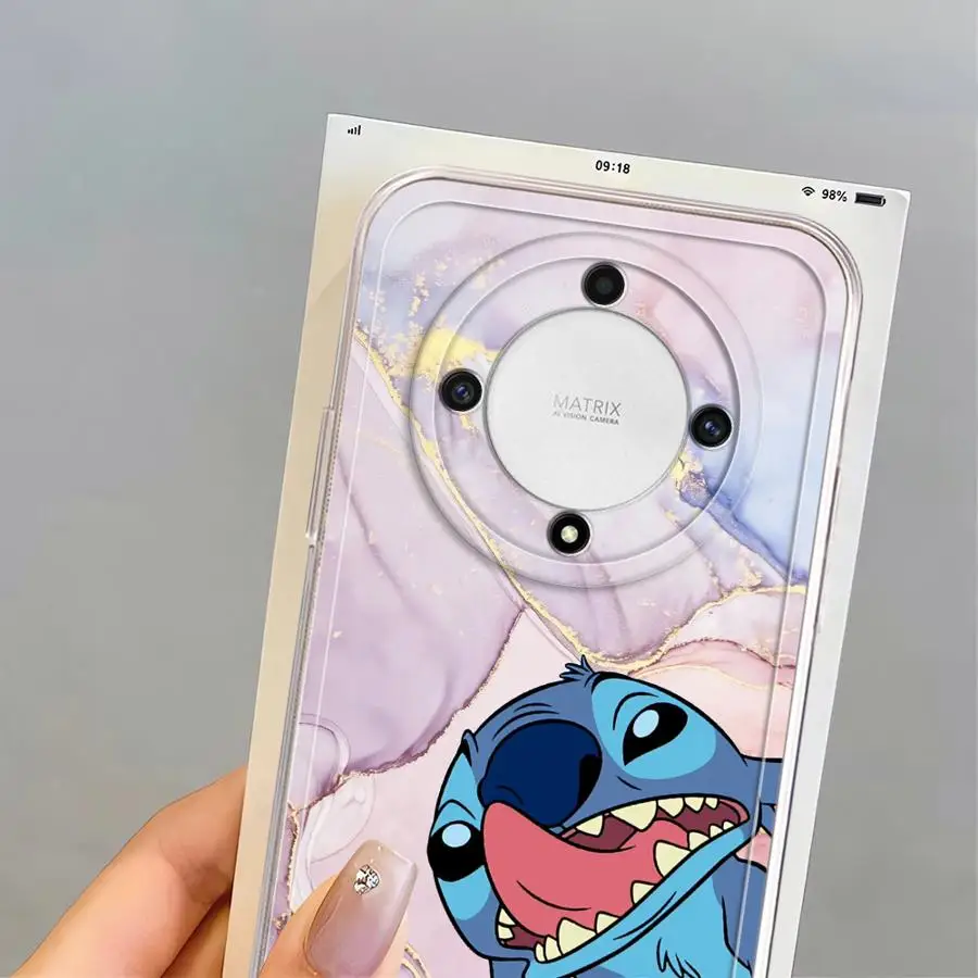 Custodia per telefono per Honor X9b X7b X8a X8 X8b X9a 90 Lite Cover trasparente Disney Stitch Cool