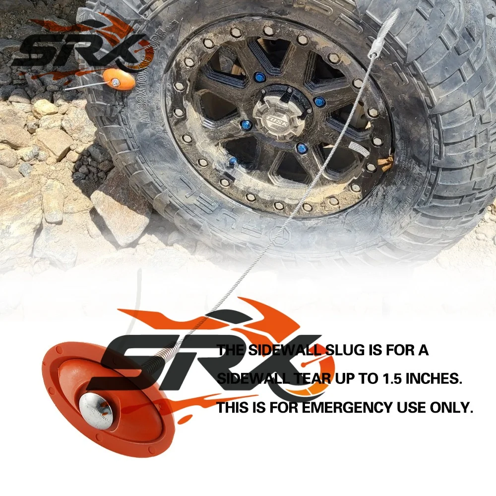 Sidewall Tire Repair Kit Portable Side Wall Slug Emergency Repair Tool For ATV SXS Lawnmower Tractor RZR Talon KRX