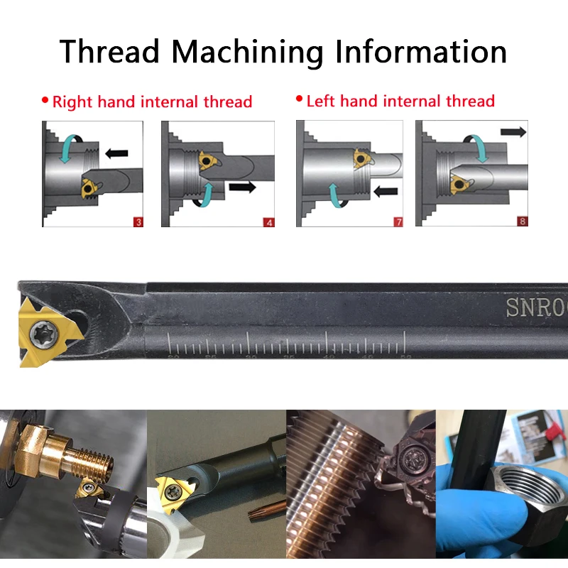 Imagem -05 - Xcan Snr Ferramenta de Torneamento Suporte de Ferramenta de Rosqueamento Interno Barra de Corte de Torno Snr0008k11 Snr0012m11 Snr0016q16 Snr0025s22 Ferramenta de Torno Cnc
