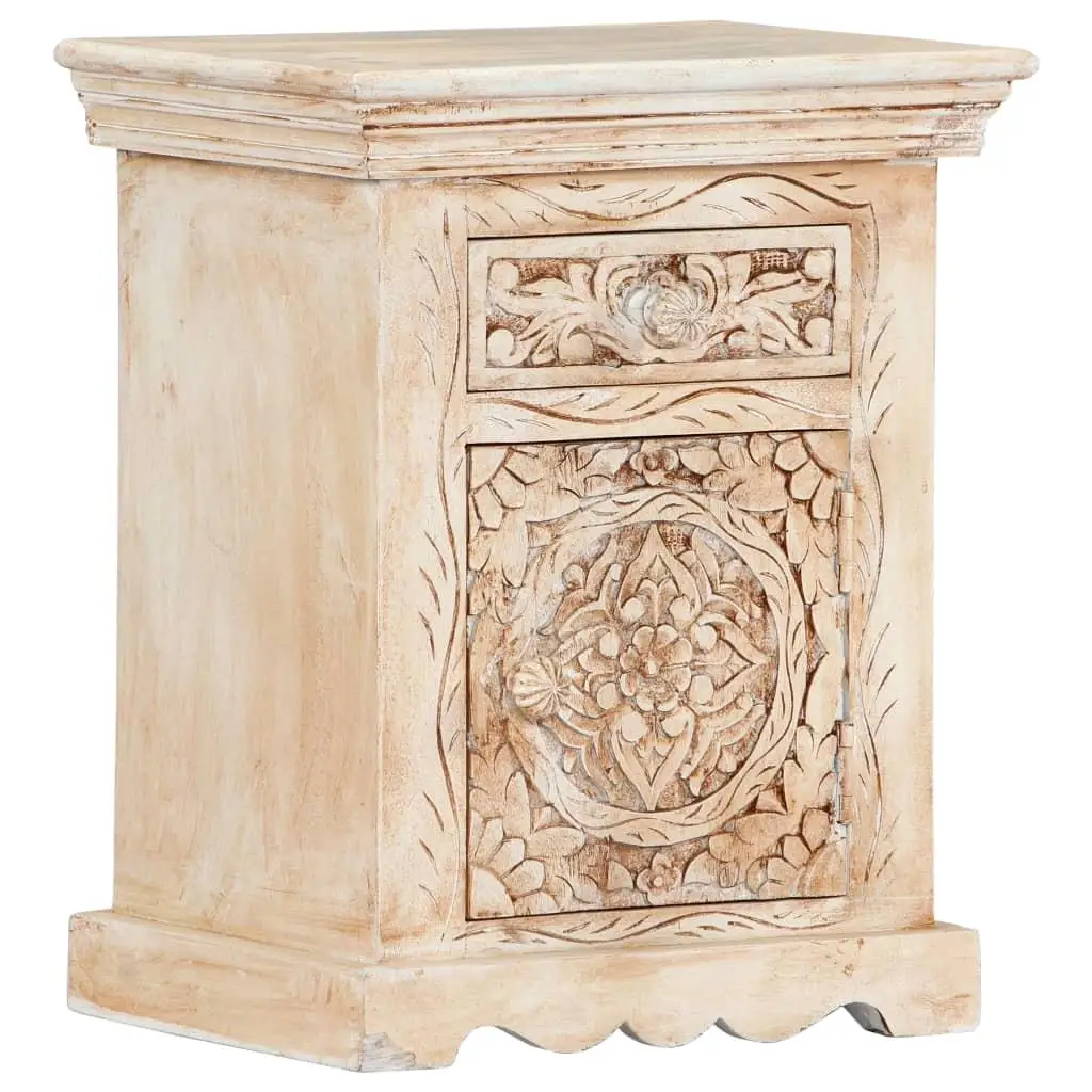 

Solid Wood Bedside Cabinet 15.7''x11.8''x19.7'' - Stylish Nightstand for Bedroom Storage