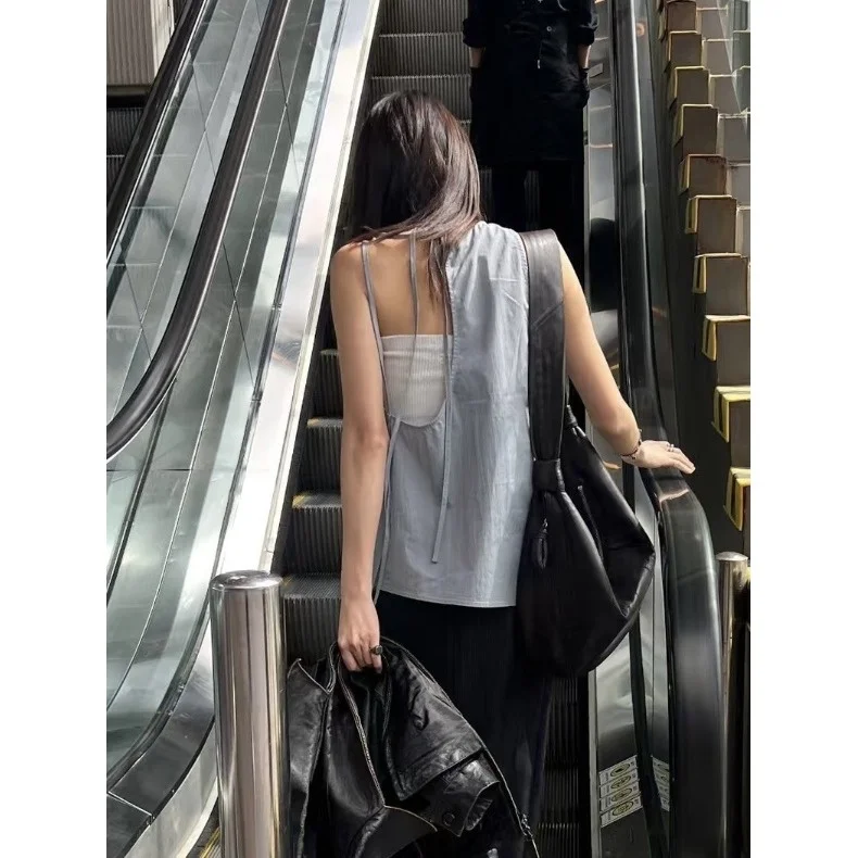 

Стильный корейский жилет с вырезами и асимметричным разрезом, однотонный, 4 варианта расцветок, женская мода, весна-осень