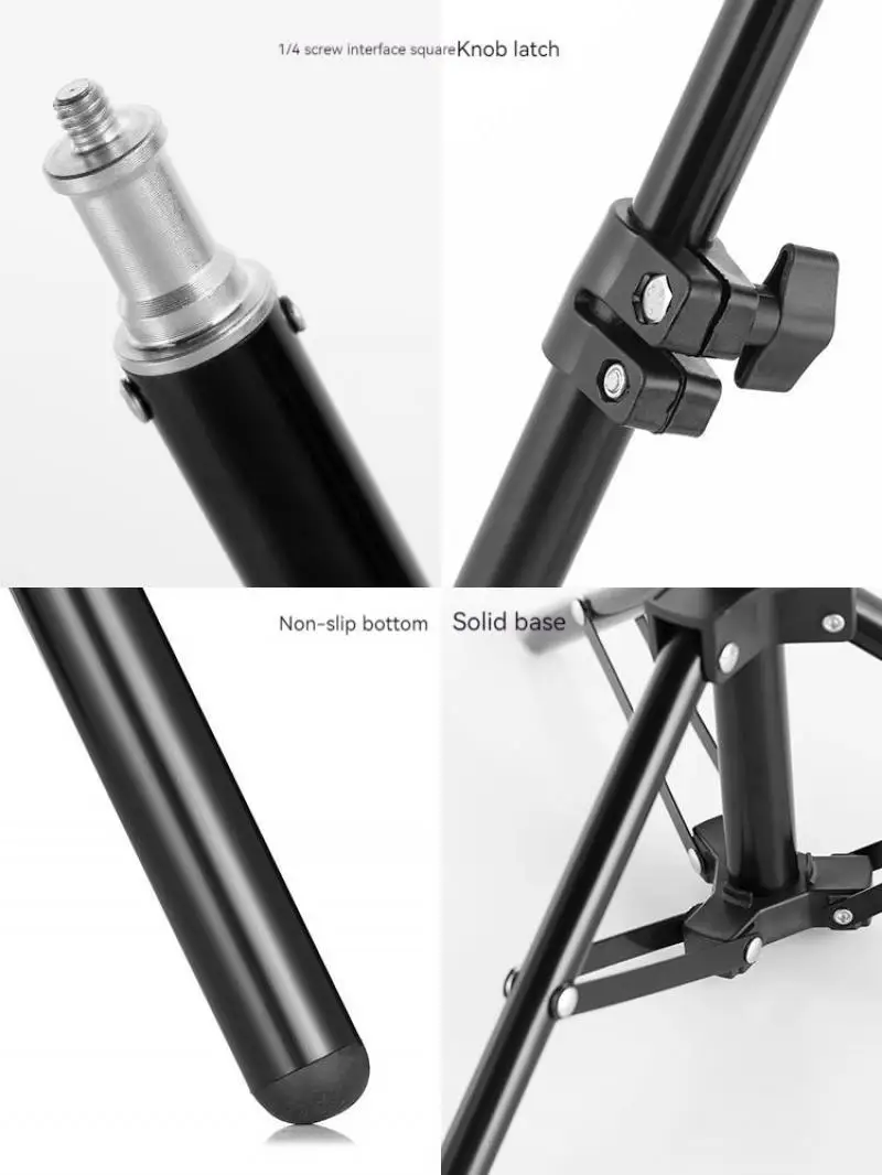 Складной Настольный Штатив 55/75 см, металлический держатель для мобильных устройств, для прямых трансляций, ding1/4 винта, с сумкой для хранения
