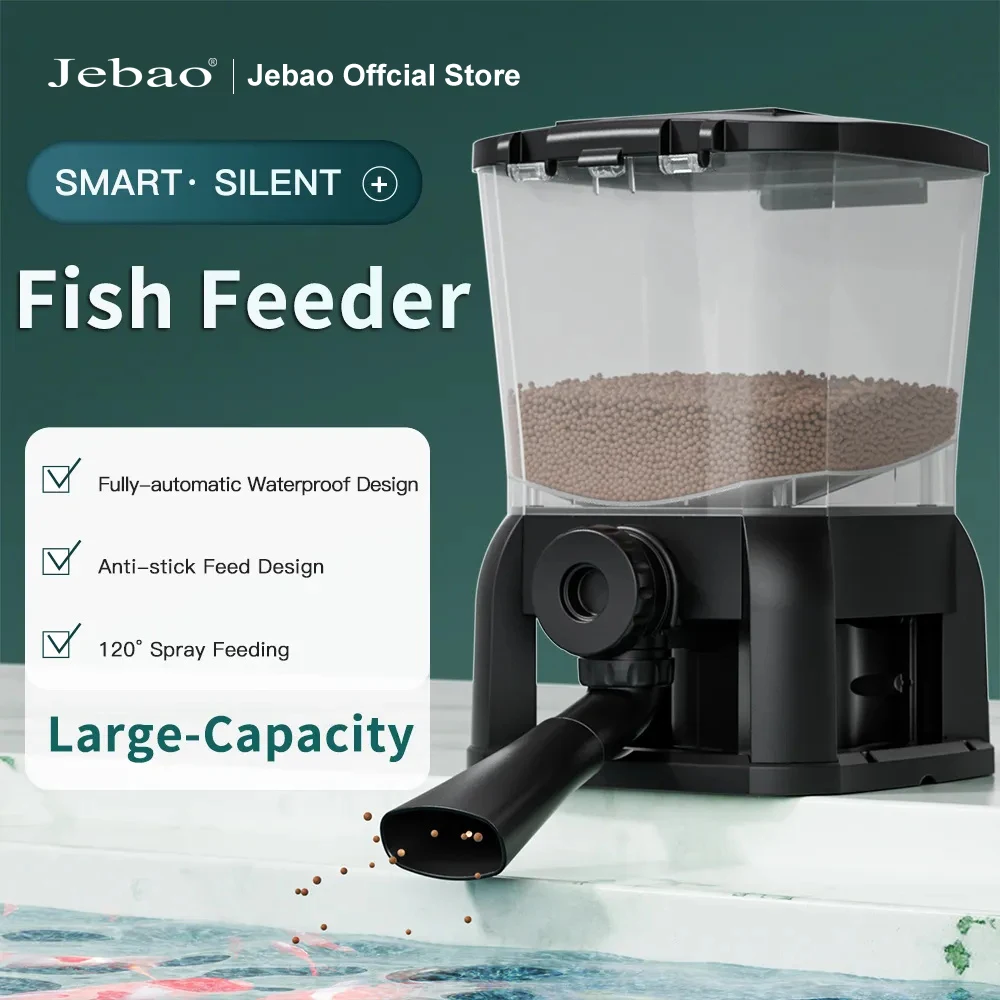 Jebao Jecod Fish Feeder Aquarium Fish Pond Large Capacity Automatic WIFI Feeder Koi Feeder Smart Control Aquarium Pond Feeder