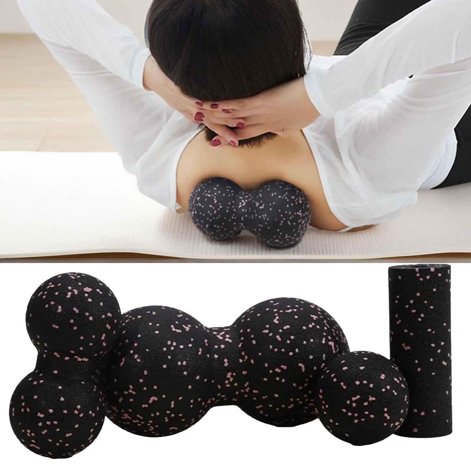 كرة تدليك محمولة يدوية مدلك أداة تدليك القدم للنساء نعال العضلات والرقبة الاسترخاء الرعاية المنزلية الصالة الرياضية اليوغا السفر #4