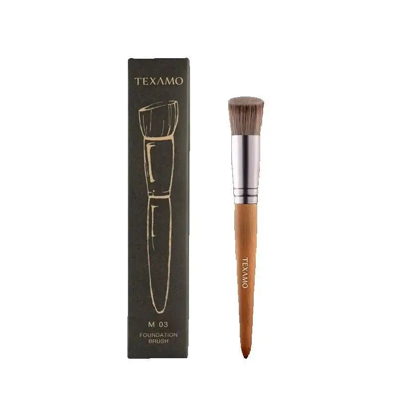 

Texamo/ Daimo Makeup Brush, Single Wood Color Series Tools, Slanted Foundation Brush, Bb Cream Brush, M03