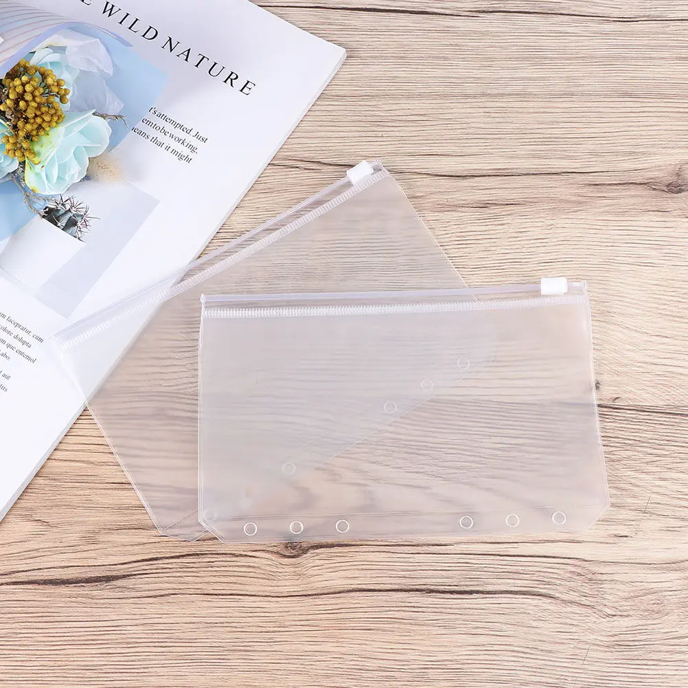 

20Pcs Large Opening PVC Document Bags Zipper Pouches for Organizing Files Papers Stationery Documents Bag Zipper Storage Bag