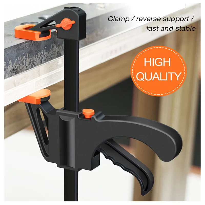 DTBD Đầm Xòe Công Việc Thanh Kẹp F Kẹp Tiện Ích Dụng Cụ Cầm Tay DIY Tốc Độ Ép Nhanh Ratchet Phát Hành Kẹp Bộ 4 Inch làm Việc Gỗ
