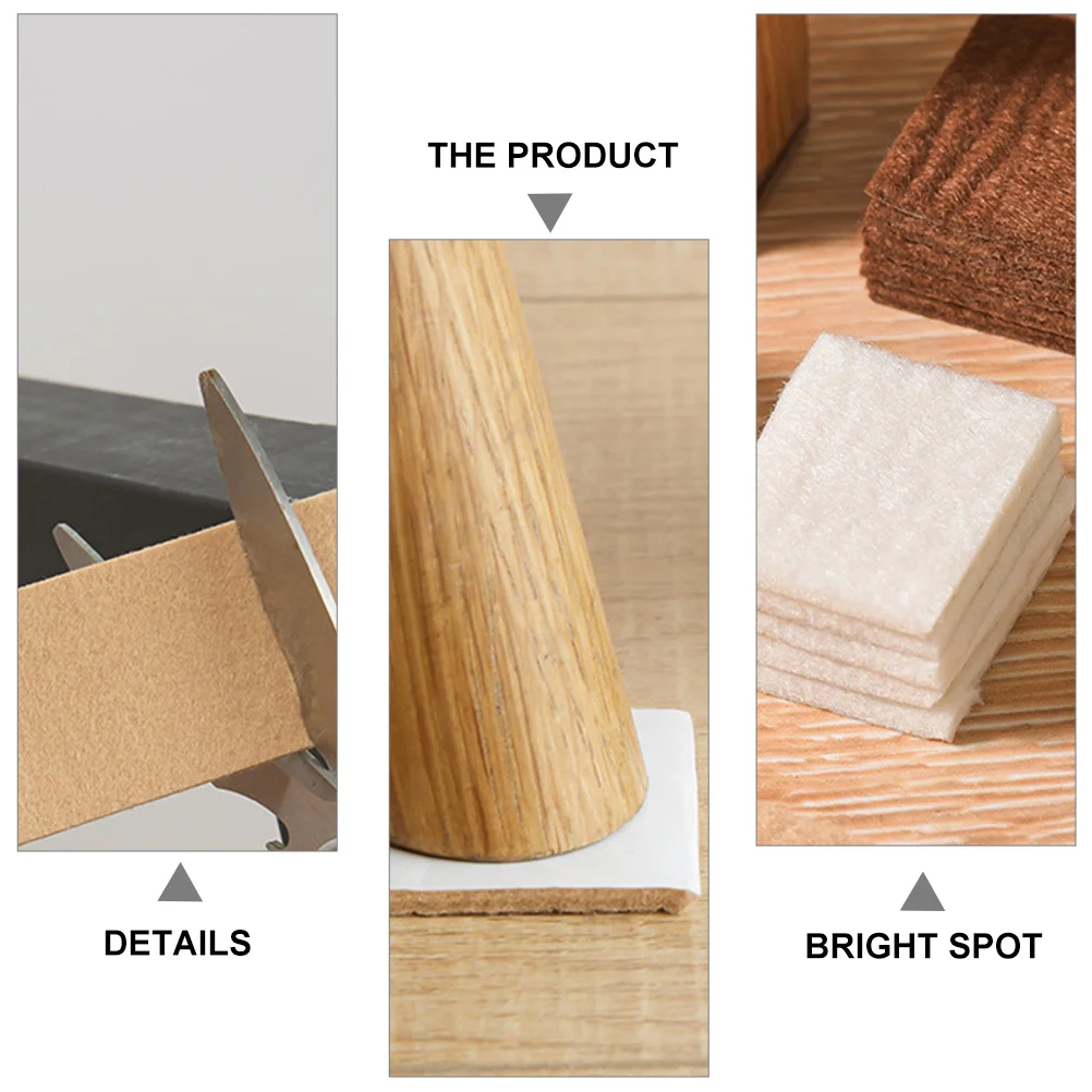 

3pcs 3 Rolls 10Cm Width Self Adhesive Cuttable Felt Strips Chair Pads For Home Office Floor Protector Diy Furniture Leg Pads