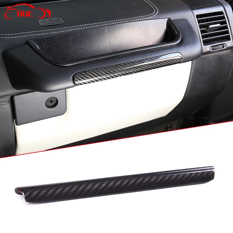 

For Mercedes Benz G Class W463 2007-2026 Real Carbon Fiber Car Co-pilot Glove Box Grab Handle Cover Trim Sticker Car Accessories