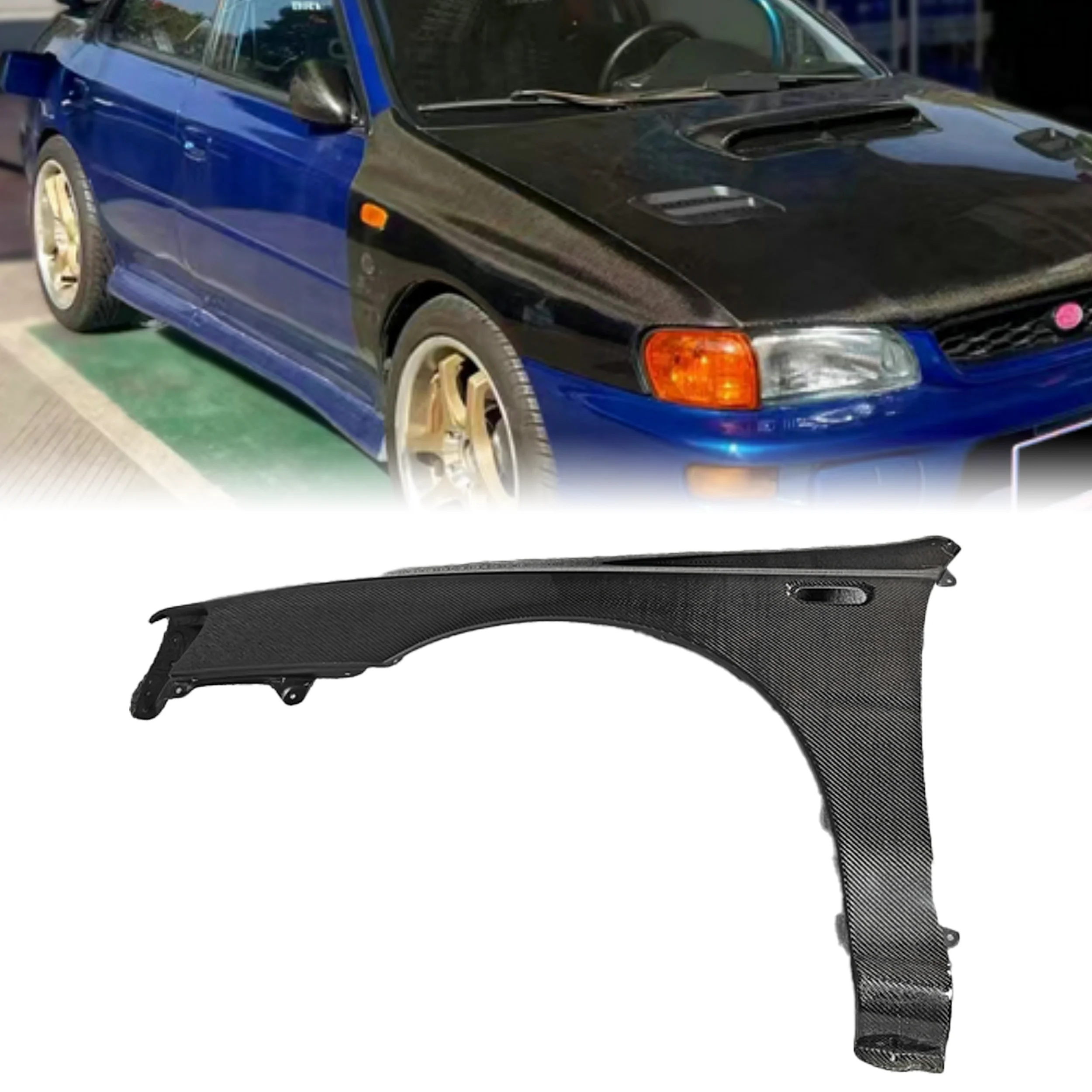 

Подходит для PERFECT MATCH переднее крыло для SUBARU IMPREZA GC8 1999 WRX OE ТИП Углеродное волокно