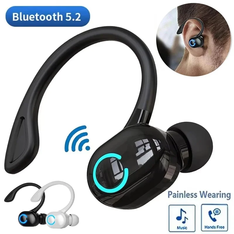 Ear-Hook Wireless Headphone For iPhone Xiaomi Android Phone HiFi Stereo Waterproof Handsfree With Mic Bluetooth Headphone Gear