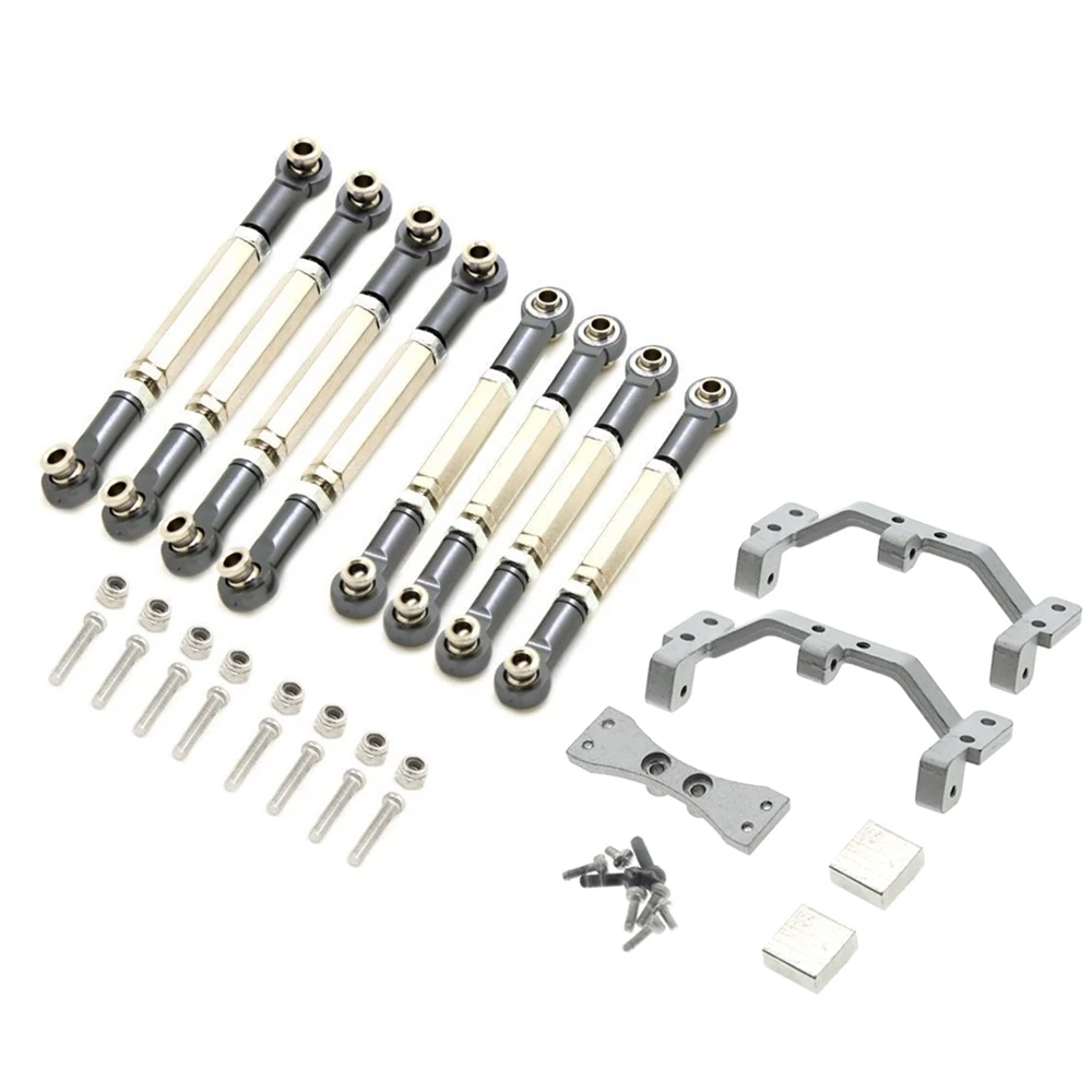 for MN D90 MN-90 MN99S Metal Pull Rod Steering Link Rod Pull Rod Base Servo Bracket Set 1/12 RC Car Upgrade Parts