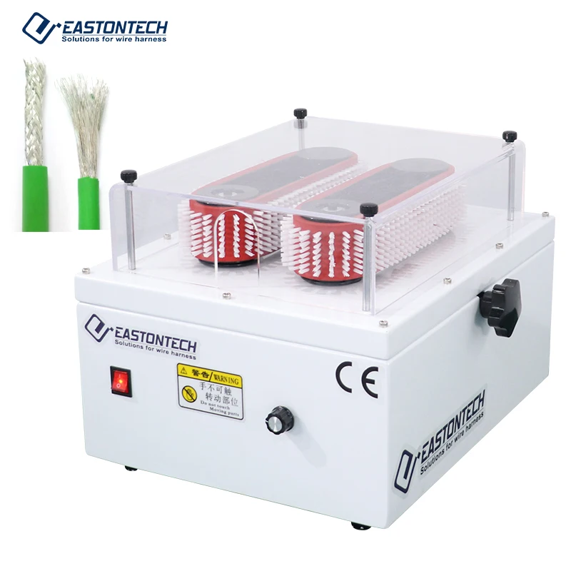 

EW-1020 High Quality Cable Shielding Brushing Machine 1-30mm Wire OD 5-200mm Brushing Length Cable Manufacturing Equipment