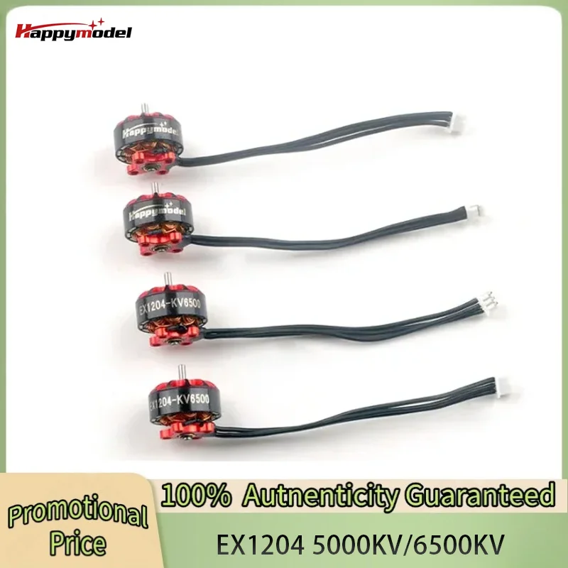 

Happymodel EX1204 1204 5000KV 6500KV 2-4S Brushless Motor compatible 3Inch propeller for RC FPV Toothpick Cinewhoop Racing Drone