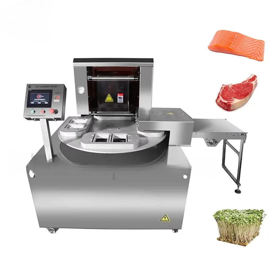 Custom made Tray Sealer Modified Atmosphere Packaging Machine Vacuum Tray Sealing Machine with Gas Flushing