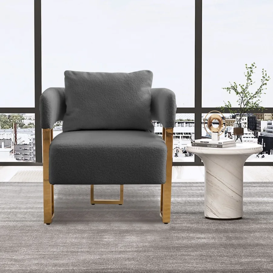 

TS Modern decorative chair living room side chair with gold metal legs no wheels suitable for dressing area reception room offi