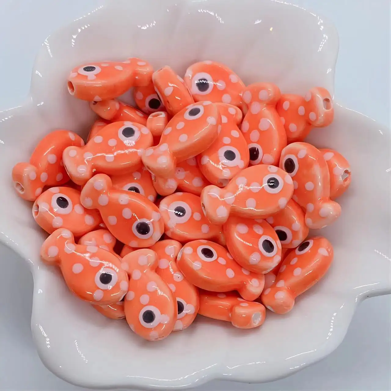 10pcs 11x18MM Fashion Fish-shaped Ceramic Beads For Jewelry Making DIY Bracelet Necklace Porcelain Beads Jewelry Accessories