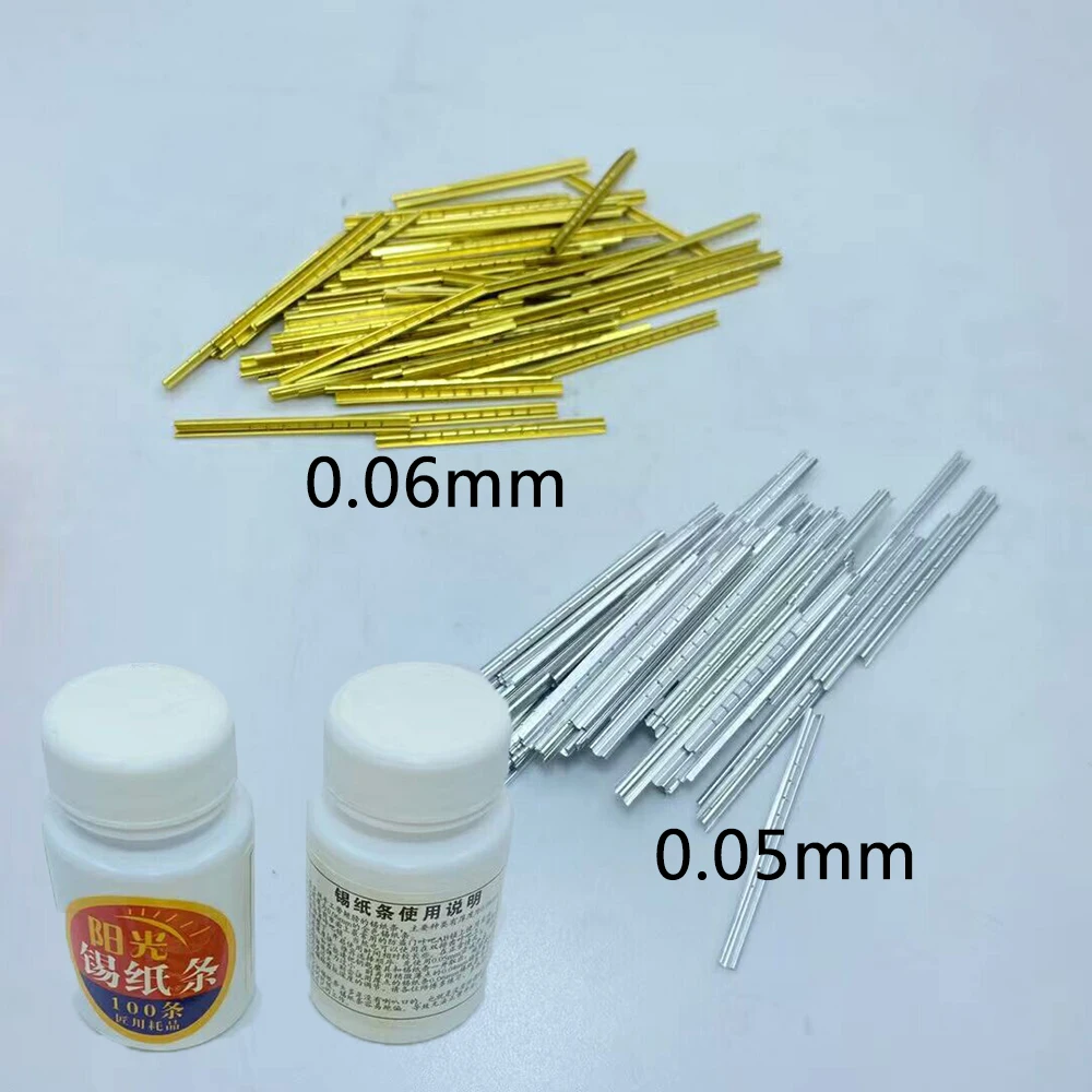 AB Three-Head Tin Foil Tools Full Set Locksmith Tool Supplies Repair Accessories Kit With 100PCS/BOX 0.05MM/0.06MM