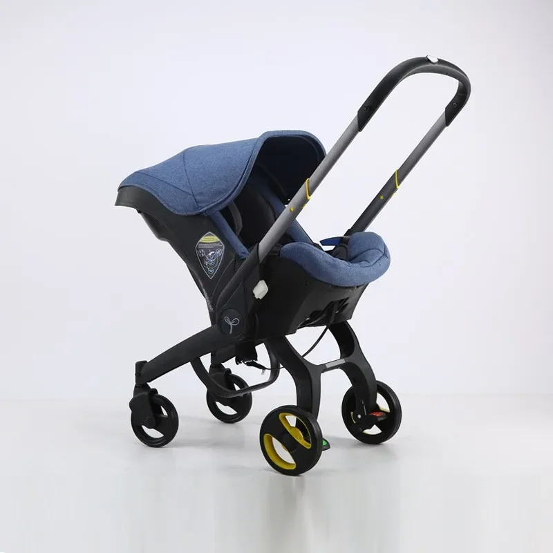 Passeggino 4-in-1 passeggino da viaggio pieghevole ad alto paesaggio seggiolino multifunzionale a due vie passeggino a quattro ruote