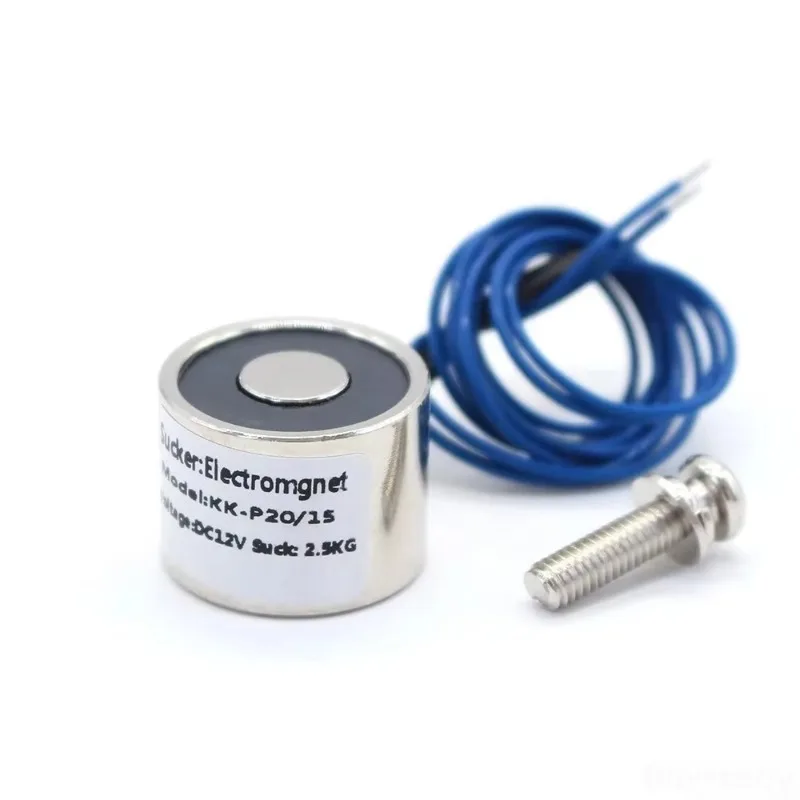 20/15 Mini Electromagnet 25N 2.5KG Holding Force DC Electromagnet Coil 6V 12V 24V Small Solenoid Electromagnet