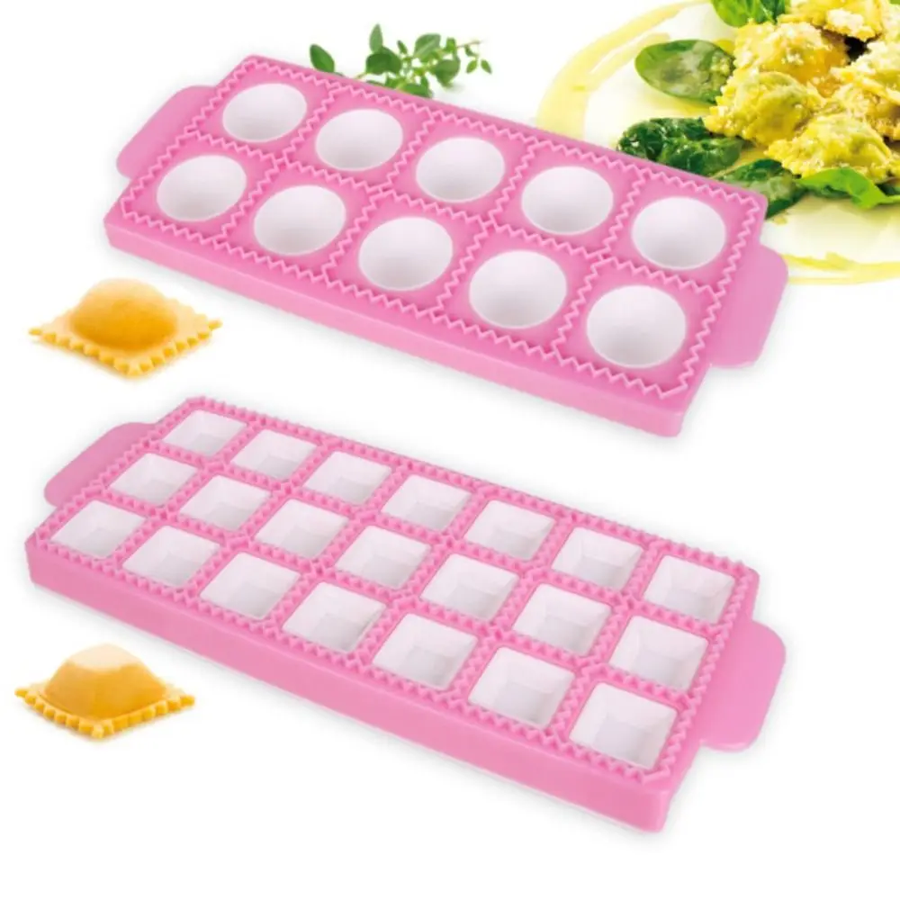 Molde de plástico para raviolis, herramientas para hornear, 10/14 /21 rejillas, molde para albóndigas italianas, herramienta de pastelería para Mousse, molde para dumplings de repostería de varias formas