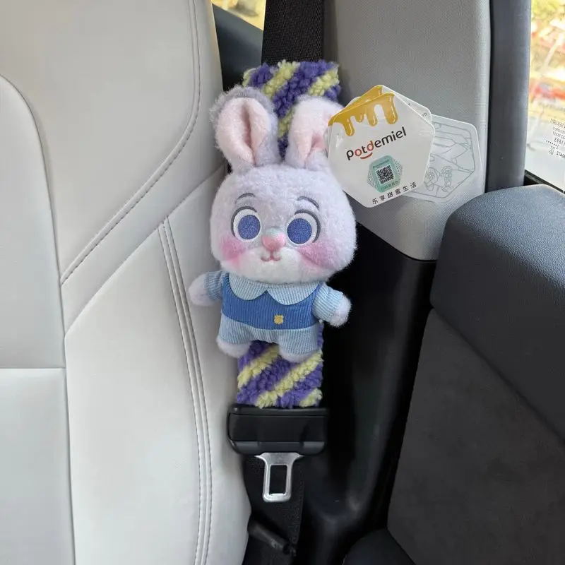 Zootopia Nick Judy حزام مقعد السيارة غطاء الكتف سيارة الإبداعية لطيف الحيوانات المحشوة أفخم منتجات الديكور الداخلي للسيارة الهدايا