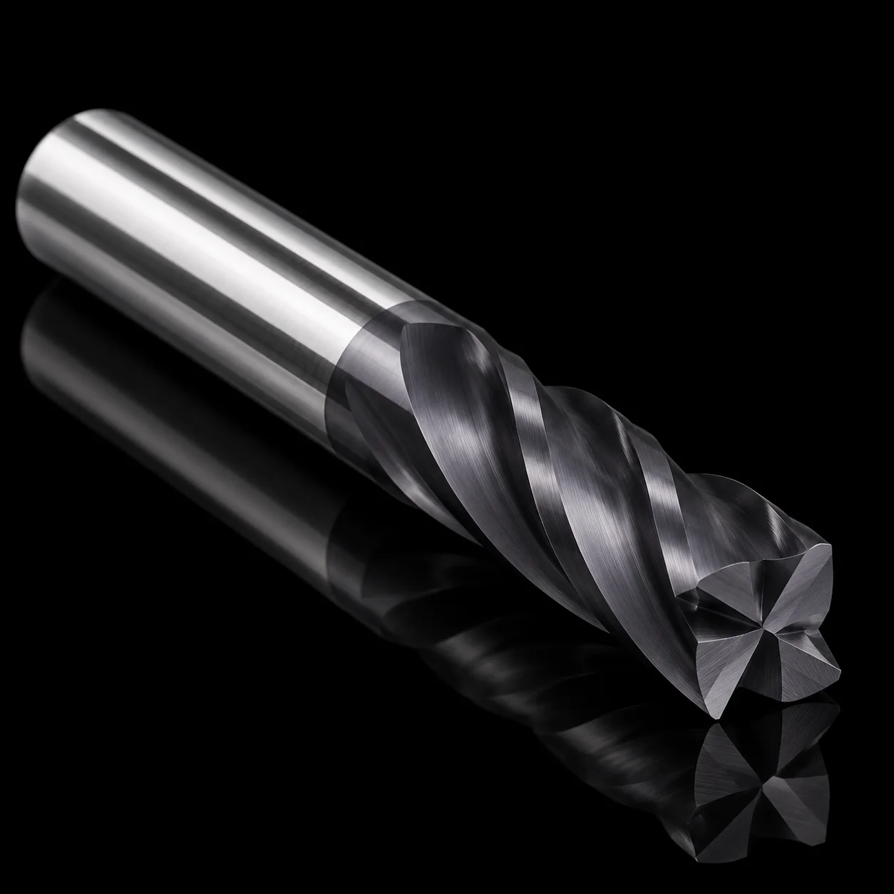 HRC50 4-Schneiden AlTiN-beschichtete Hartmetall-Quadratfräser 1,5 2 4 6 8 10 mm Flachboden-CNC-Fräser für Stahl – Detail 2