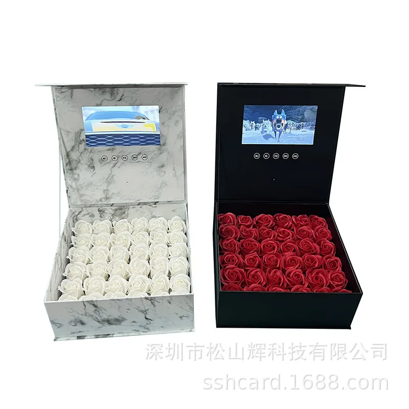 

Custom. Auction-Inch Screen Video Box Valentine's Day Forever Preserved Roses Box High-End Box