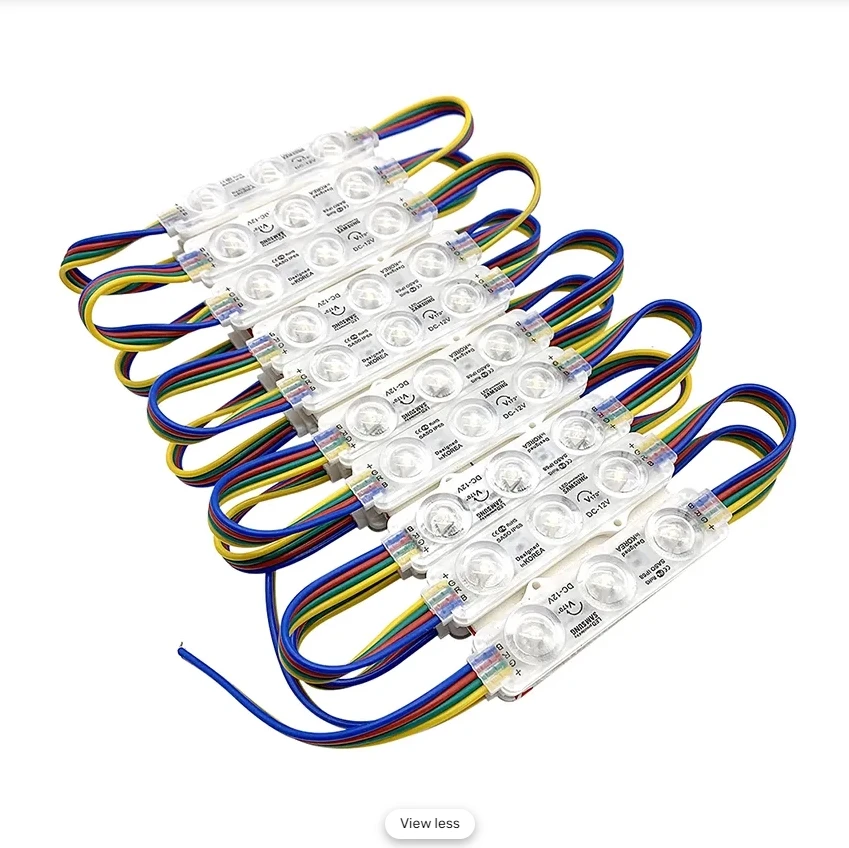 RGB LED Module 5050 SMD with Lens for Sign Letters injection advertising light Modules Outdoor Use