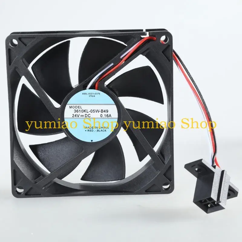 مروحة 587B سريعة التشتيت للحرارة 3610KL-05W-B49، تشغيل منخفض الضوضاء للألعاب الاحترافية وأعمال الكمبيوتر المكثفة