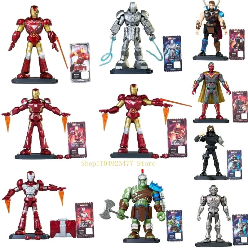 

BLOKEES Marvel Hero Many Stars Edition Peak Confrontation 4nd Iron Man Assembly Model Blind Box Figure Collect Gifts Decoration