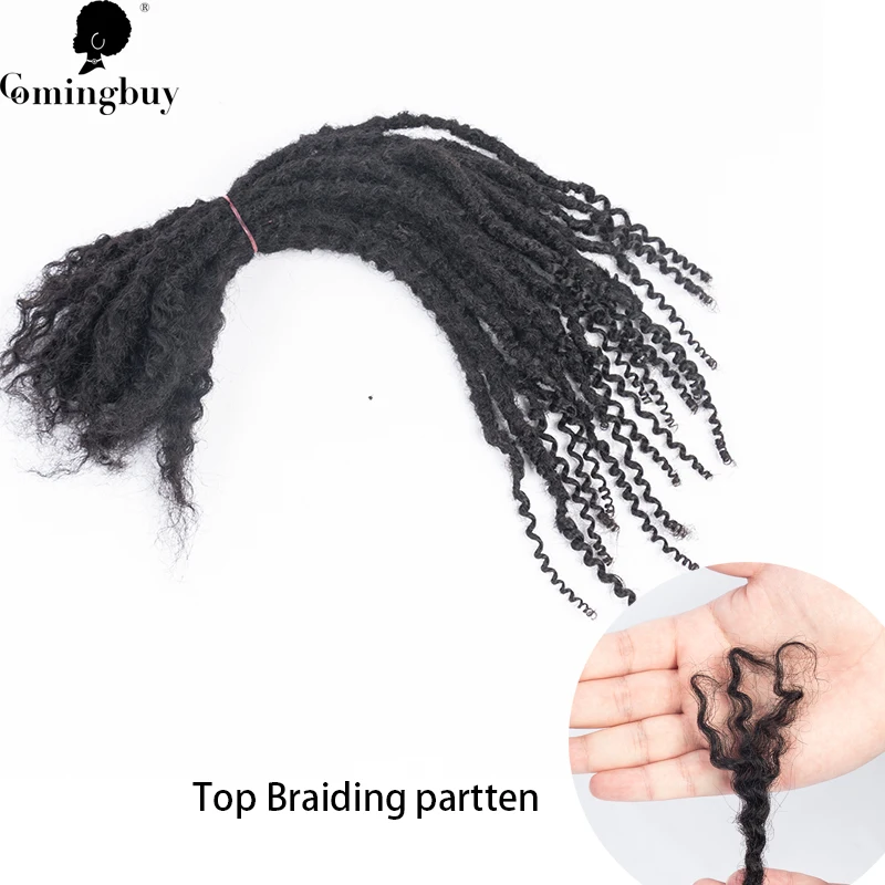 New Fum Dreadloc Braiding Hair Extension Real Human Hair Loc Extensions Hair With Curls Partten For Black Comingbuy