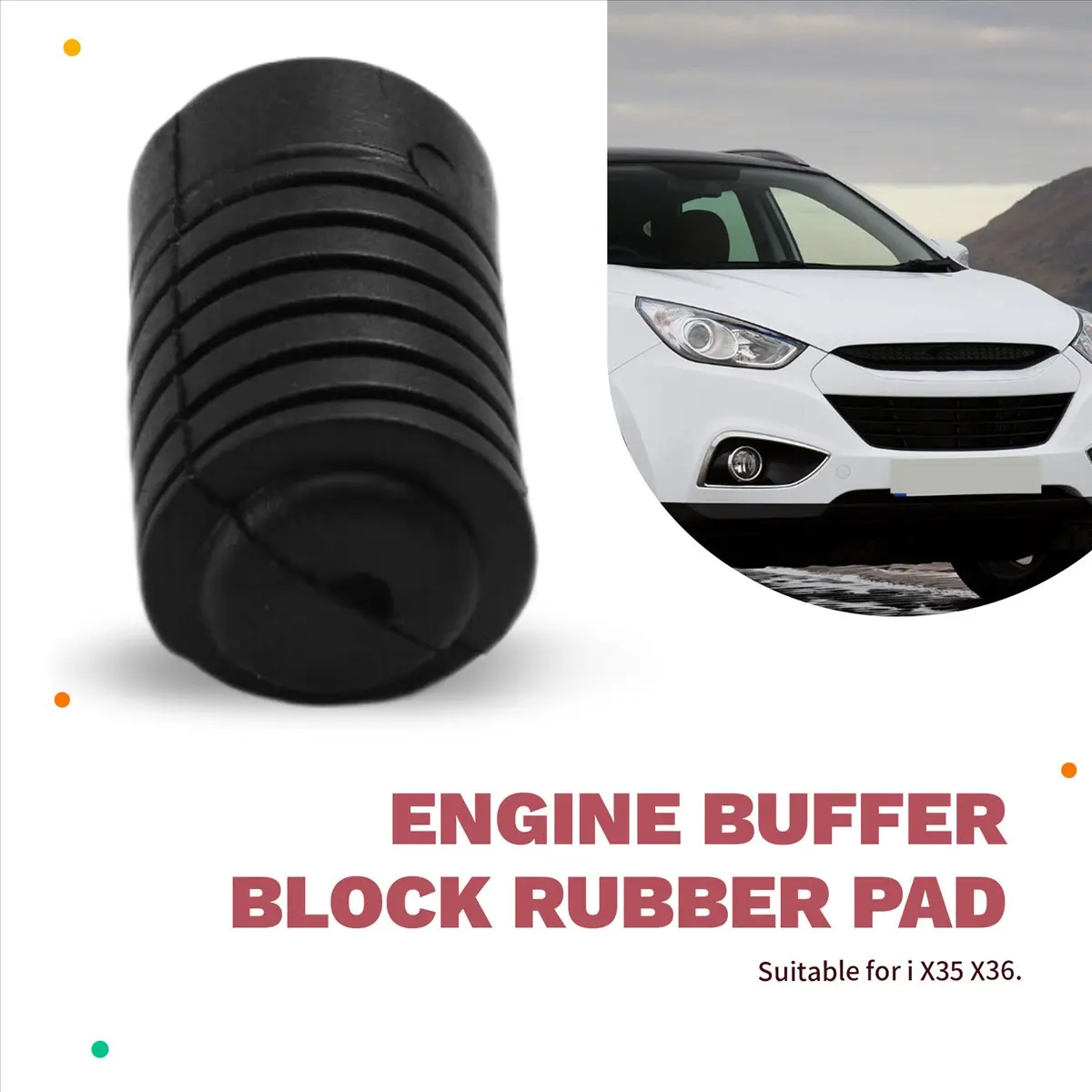 Super Sale 100Pcs Engine Cover Shockproof Cushion Pad Rubber Buffer Bands Pier Shock Block Hood-Glue for Hyundai I I X35 X36
