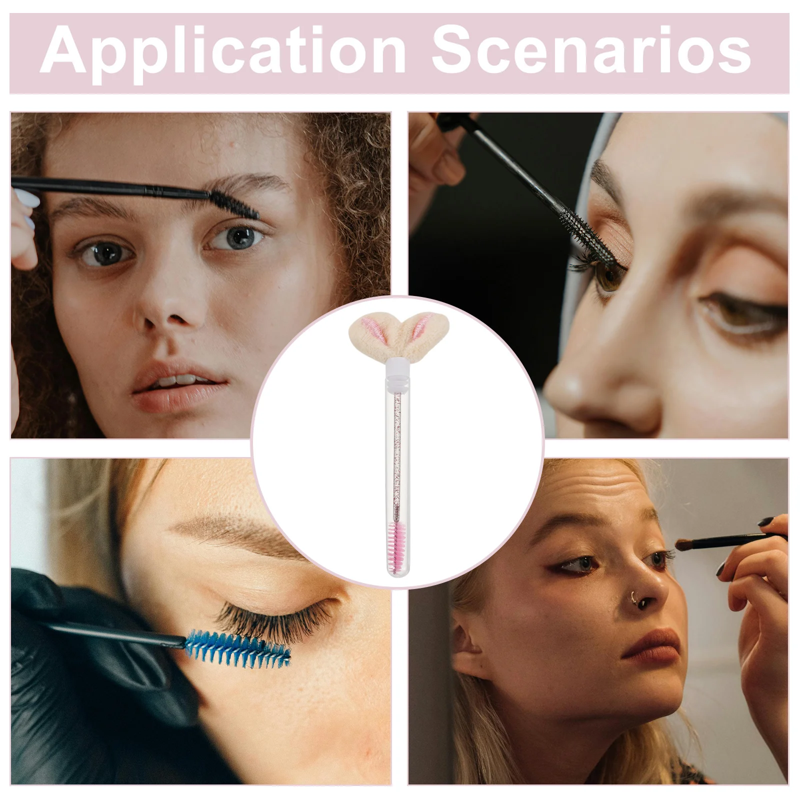 20 pçs descartáveis escova de cílios varinhas cristal spoolie ferramentas para extensões de chicote sobrancelha aliciamento aplicadores de maquiagem