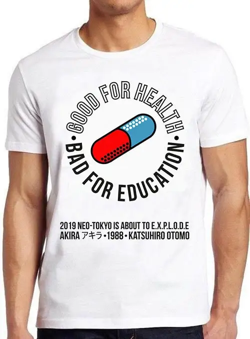 Neo Tokyo Good Health Bad Education Manga T Shirt 1137 Music Retro Funny Art Drawing Gamer Anime Cult Meme Movie Top