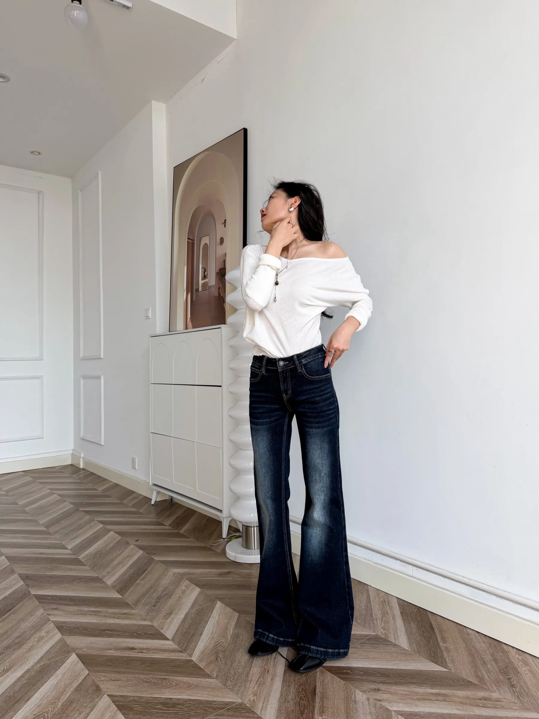 

Умные джинсы нового цвета: черно-золотые, с низкой посадкой, утягивающие, с эффектом подтяжки ягодиц, микро-клеш, джинсовые брюки для женщин, модные